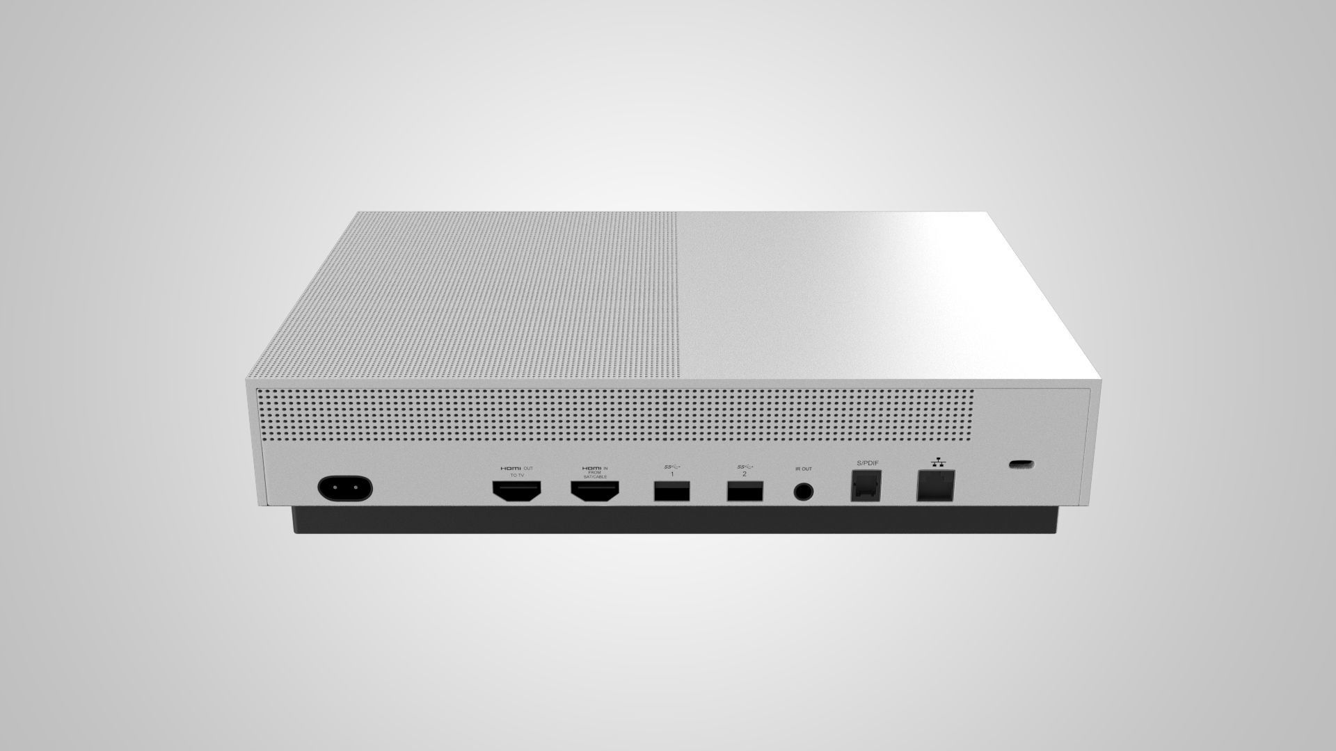 Xbox One S Digital 3D model_8