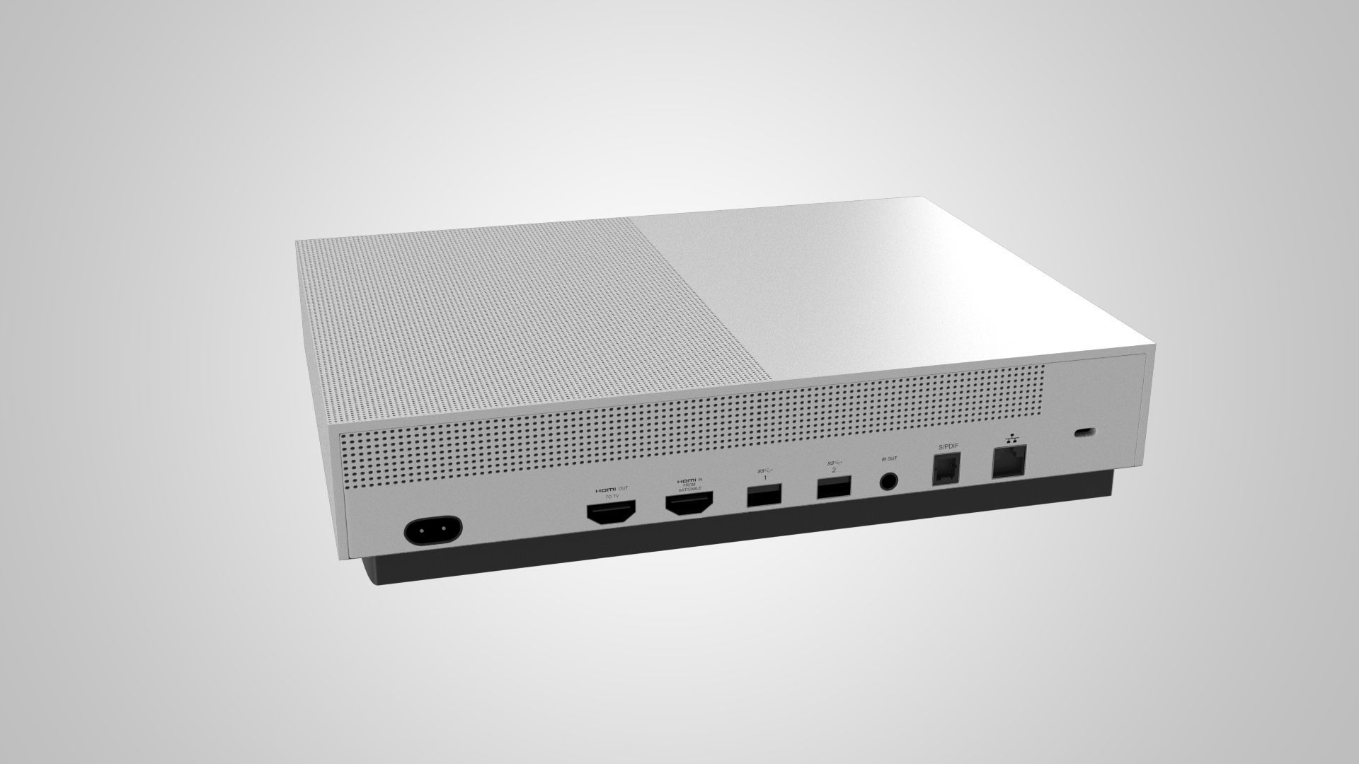 Xbox One S Digital 3D model_9