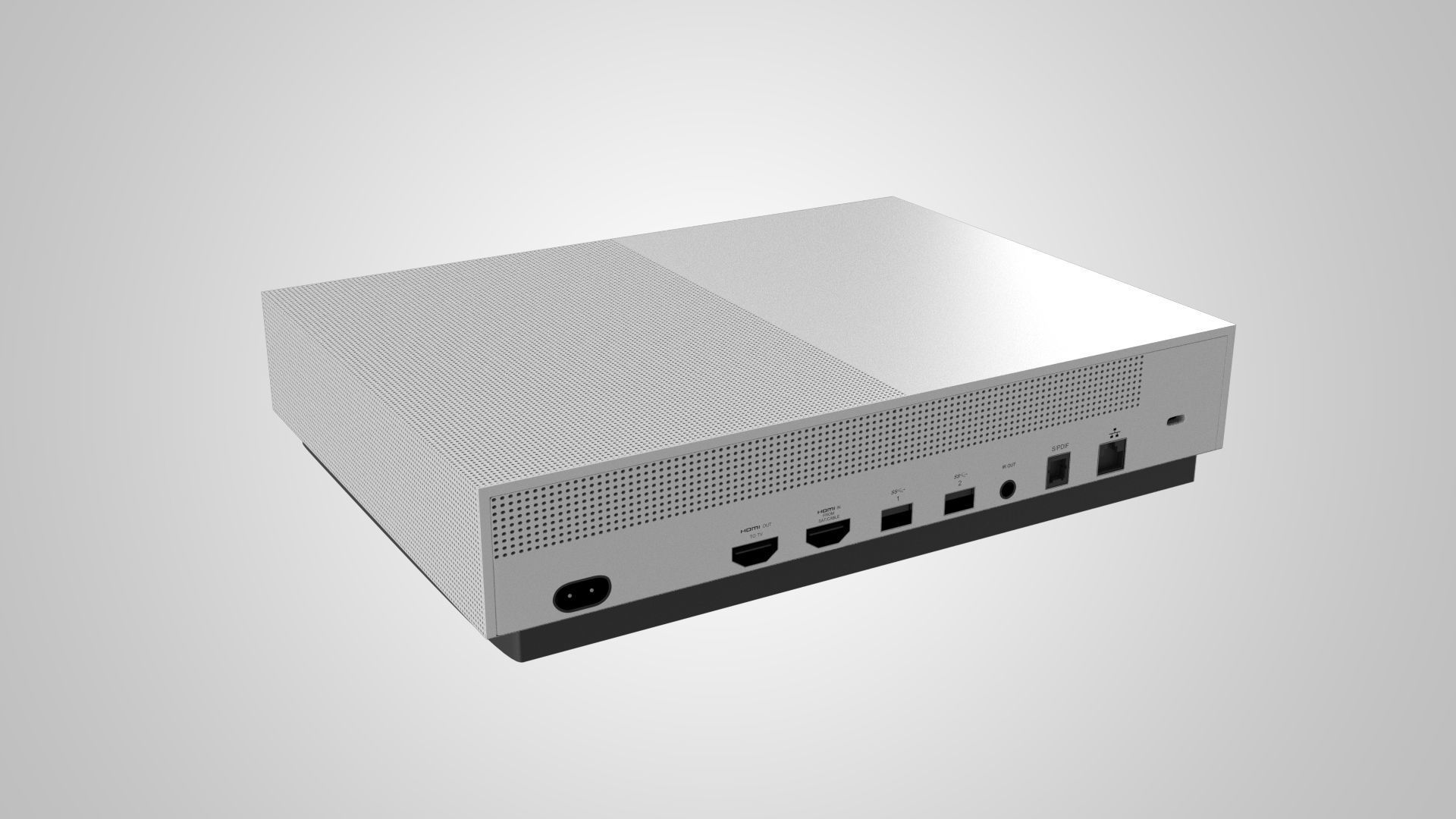 Xbox One S Digital 3D model_10