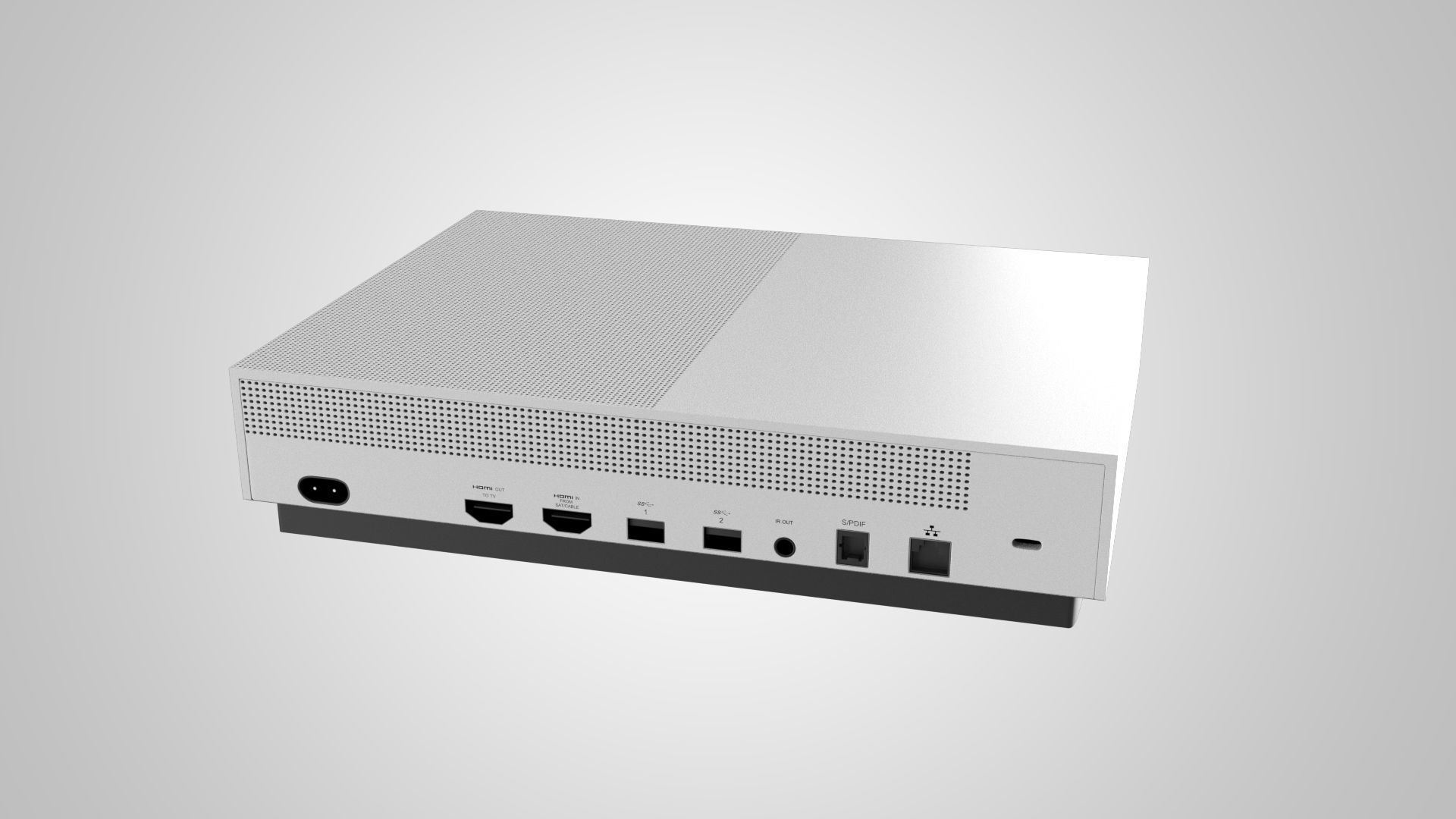 Xbox One S Digital 3D model_7
