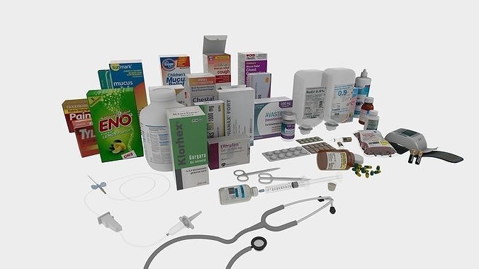 Medical necessaries 3D model