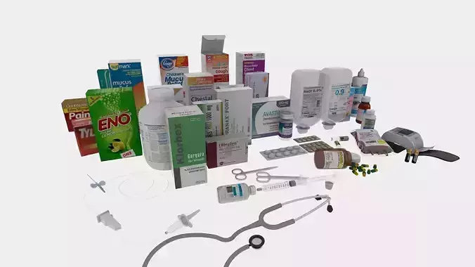 Medical necessaries 3D model