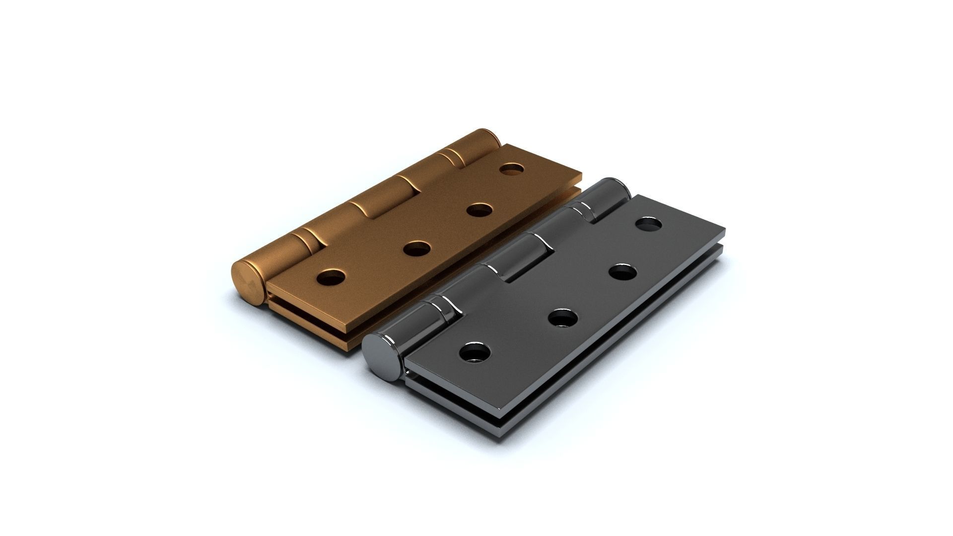 Hinge for door Low-poly 3D model_12