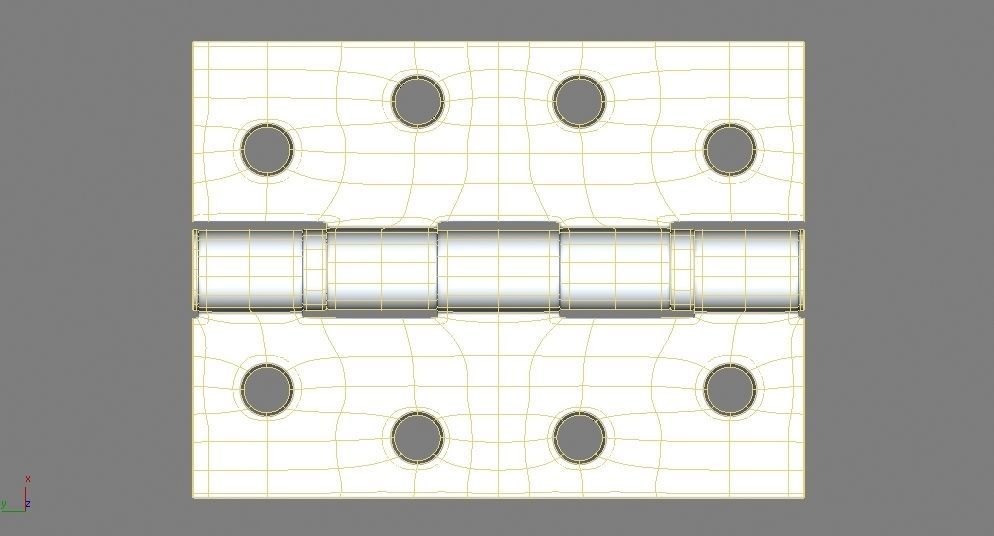 Hinge for door Low-poly 3D model_15