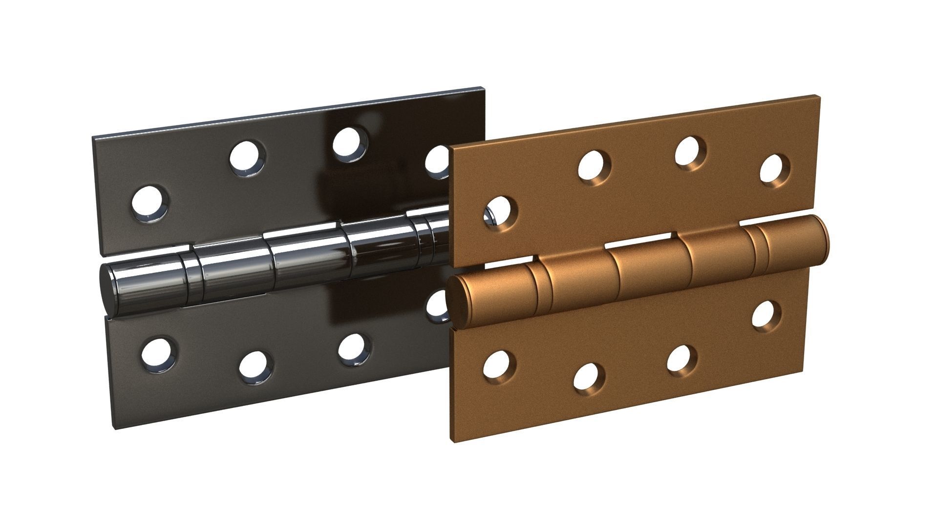 Hinge for door Low-poly 3D model_13