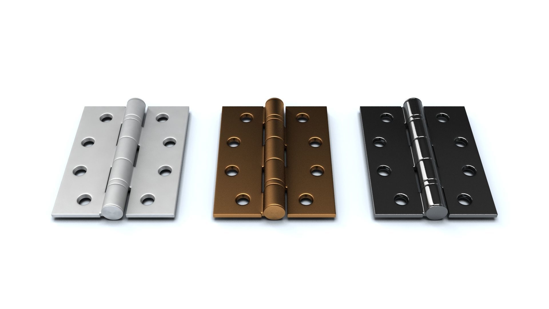 Hinge for door Low-poly 3D model_7