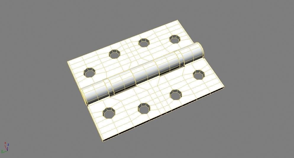 Hinge for door Low-poly 3D model_14