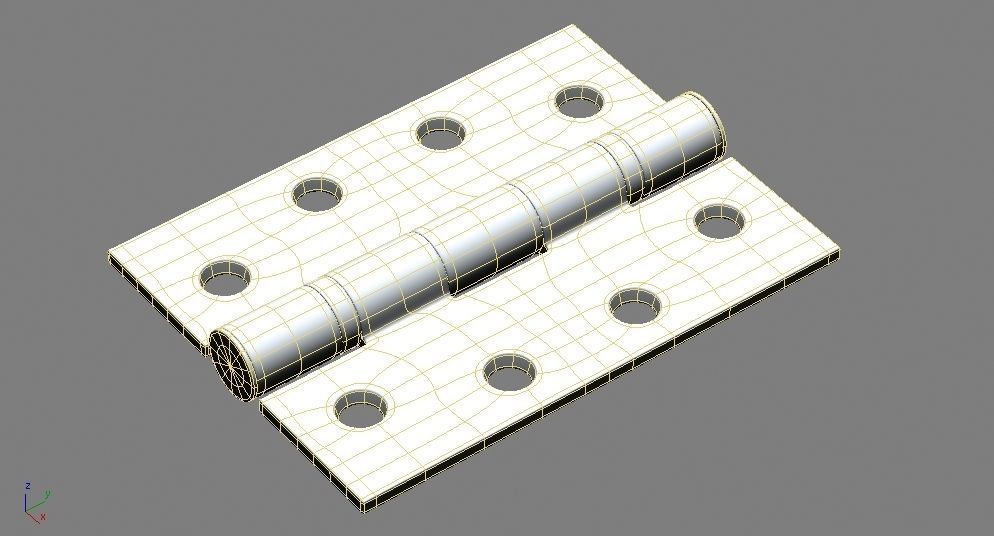 Hinge for door Low-poly 3D model_16