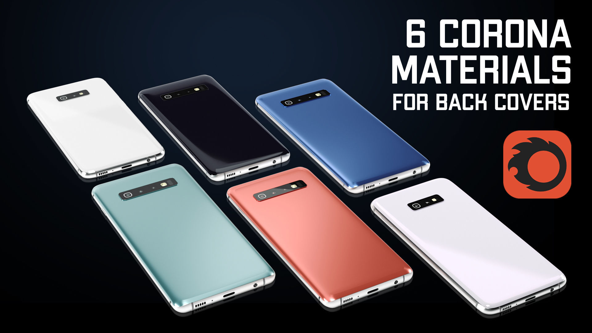 Samsung Galaxy S10 Set All Colors Free 3D model_1