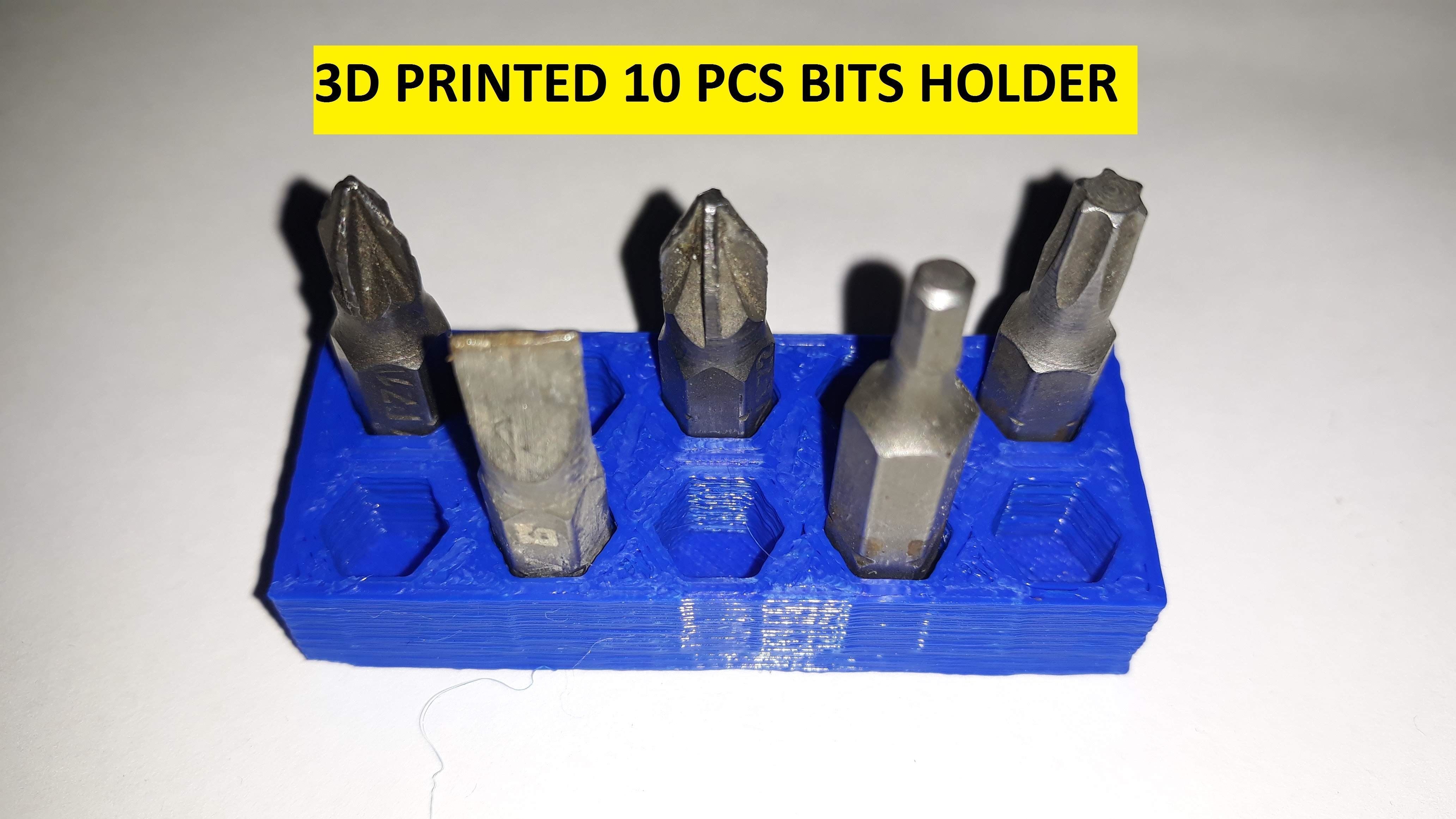 3D PRINTED BITS HOLDER 10 PCS free 3D model 3D printable CGTrader