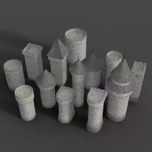 CastleCreator Pack Free low-poly 3D model