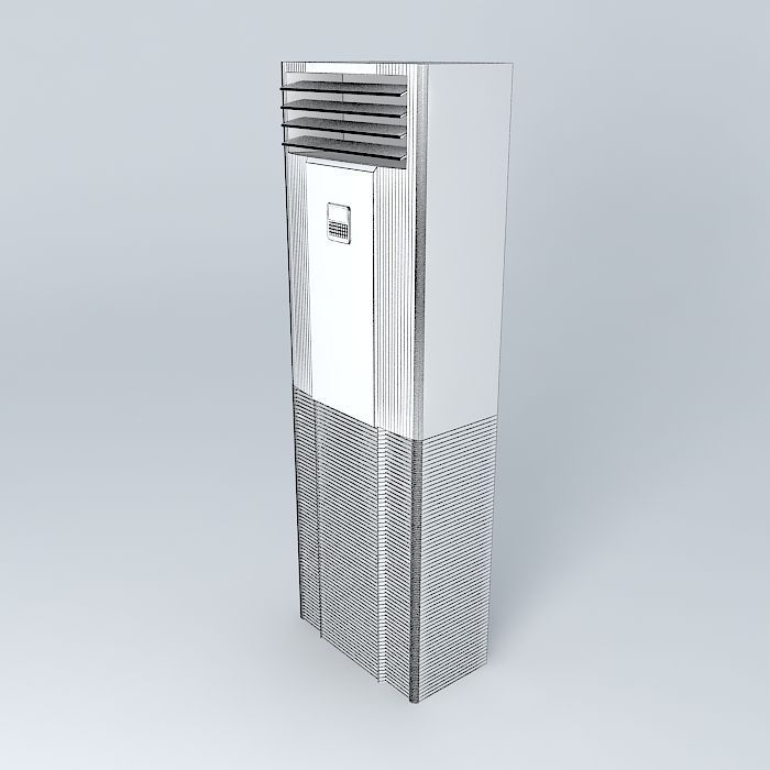 Tall Air Conditioner 3D model_3