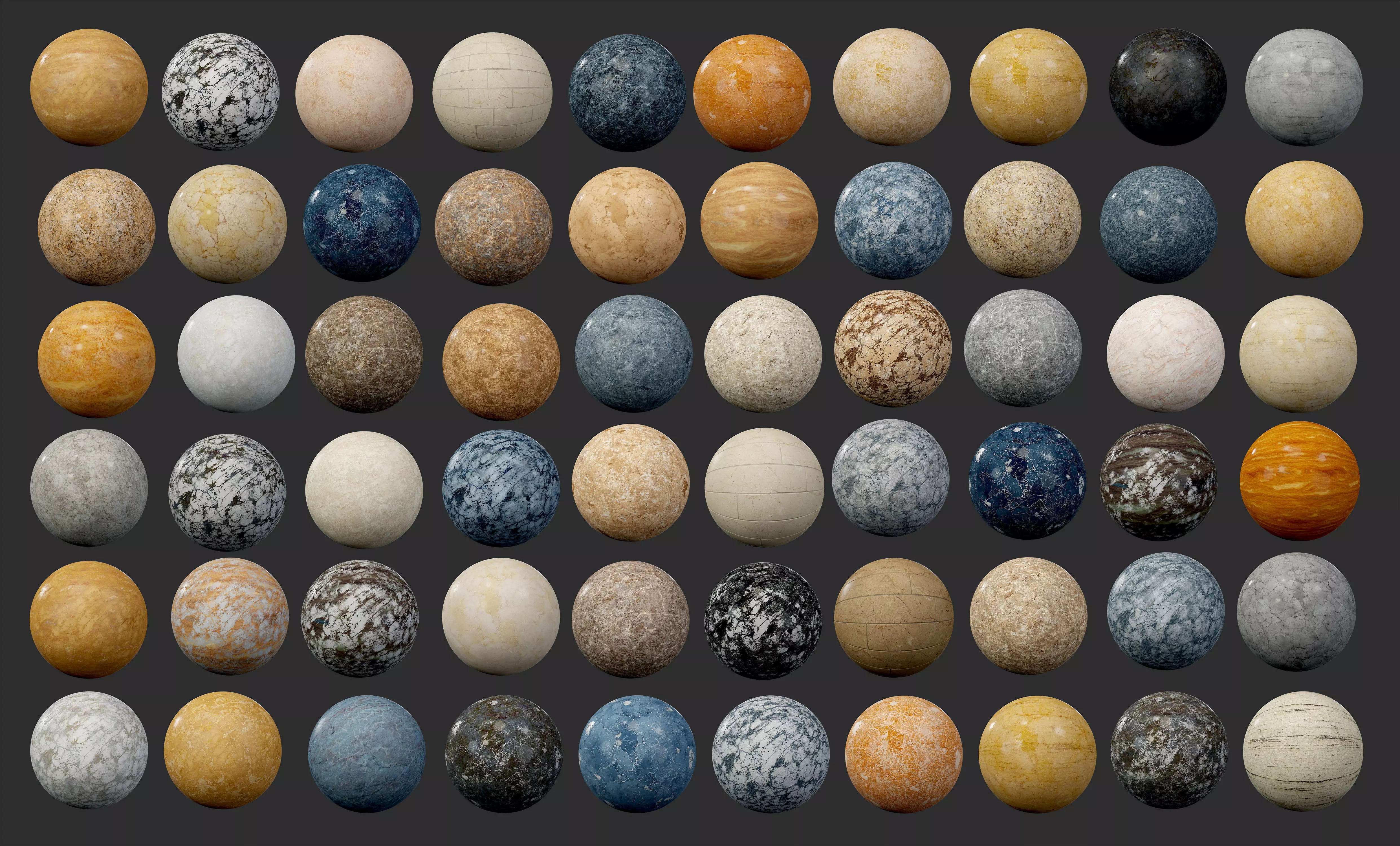 60 Marble and Granite Seamless PBR Textures Texture_0