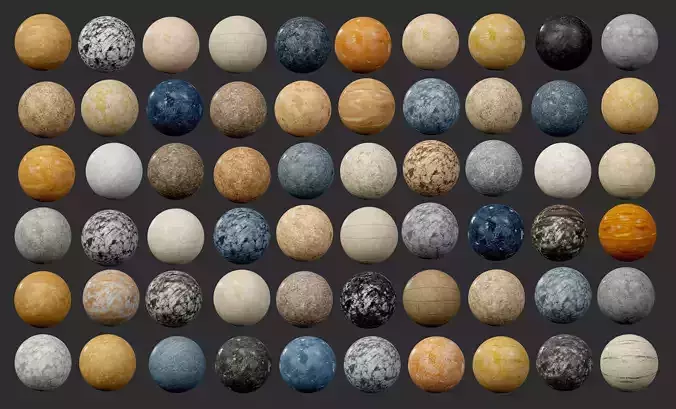 60 Marble and Granite Seamless PBR Textures Texture