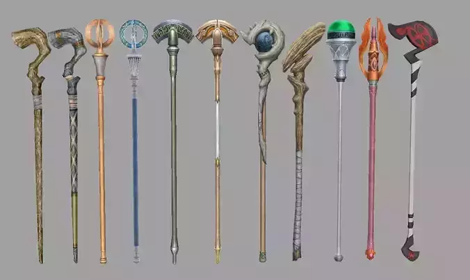 weapon Scepter Low-poly 3D model