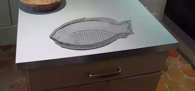 nice fish plate for print and produce 3D model