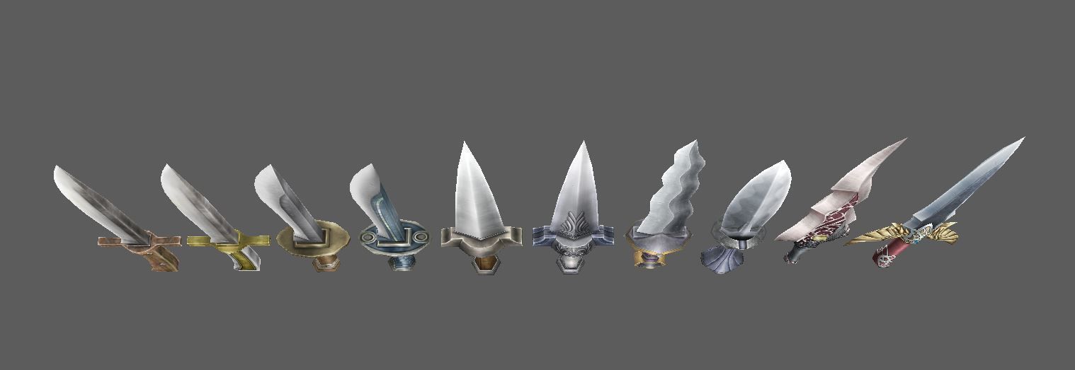 weapon knife Low-poly 3D model_3