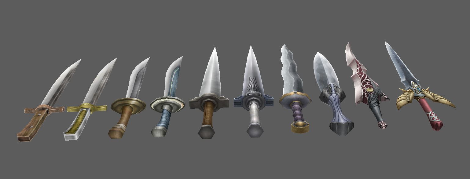 weapon knife Low-poly 3D model_2