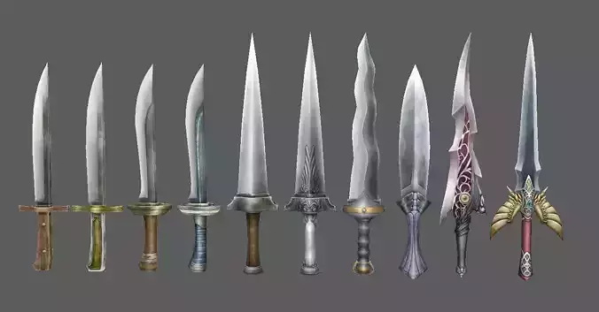 weapon knife Low-poly 3D model
