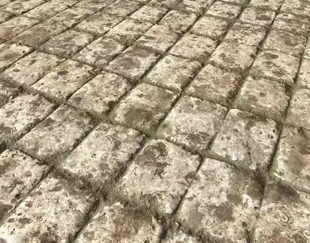 Old stone floor plates seamless PBR 5