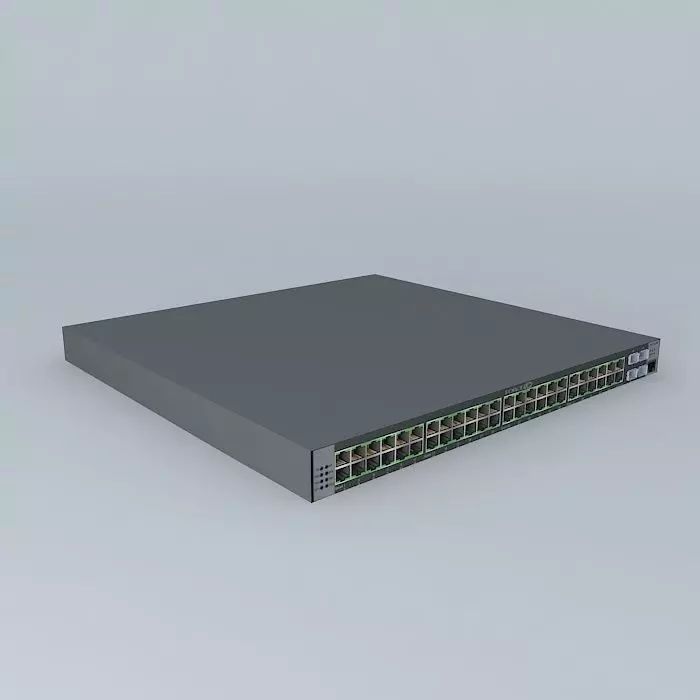 Force 10 48 port Gigabit Ethernet Switch 3D model_0