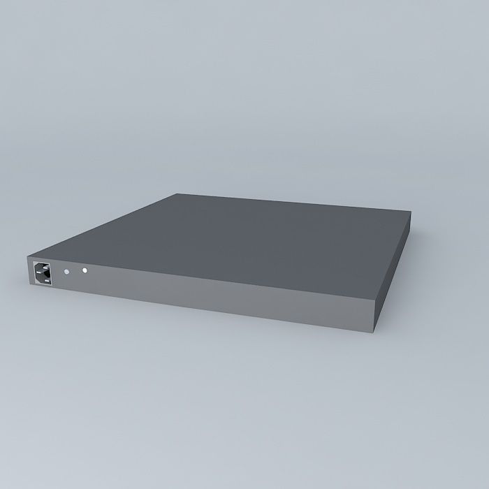Force 10 48 port Gigabit Ethernet Switch 3D model_1