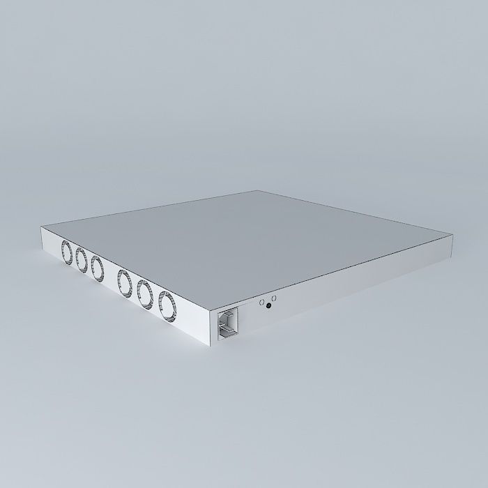 Force 10 48 port Gigabit Ethernet Switch 3D model_4