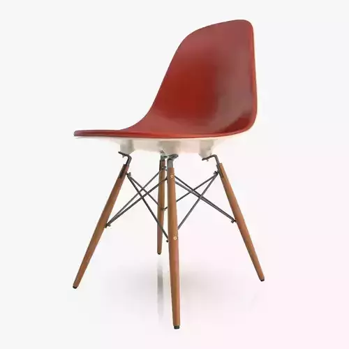 Modern Eames Plastic Chair Low-poly 3D model