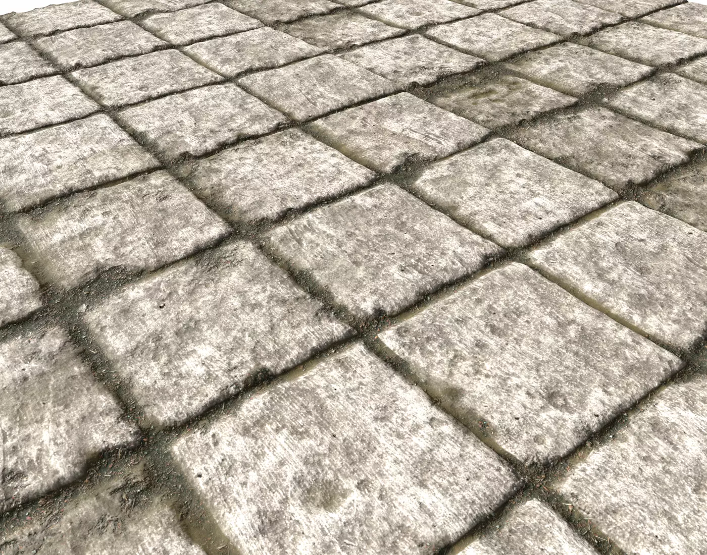 Old stone floor plates seamless PBR 2 3D model_0