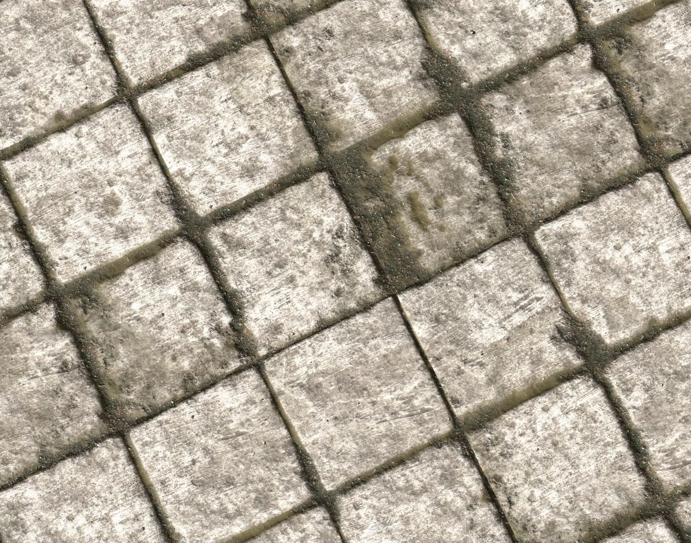 Old stone floor plates seamless PBR 2 3D model_3