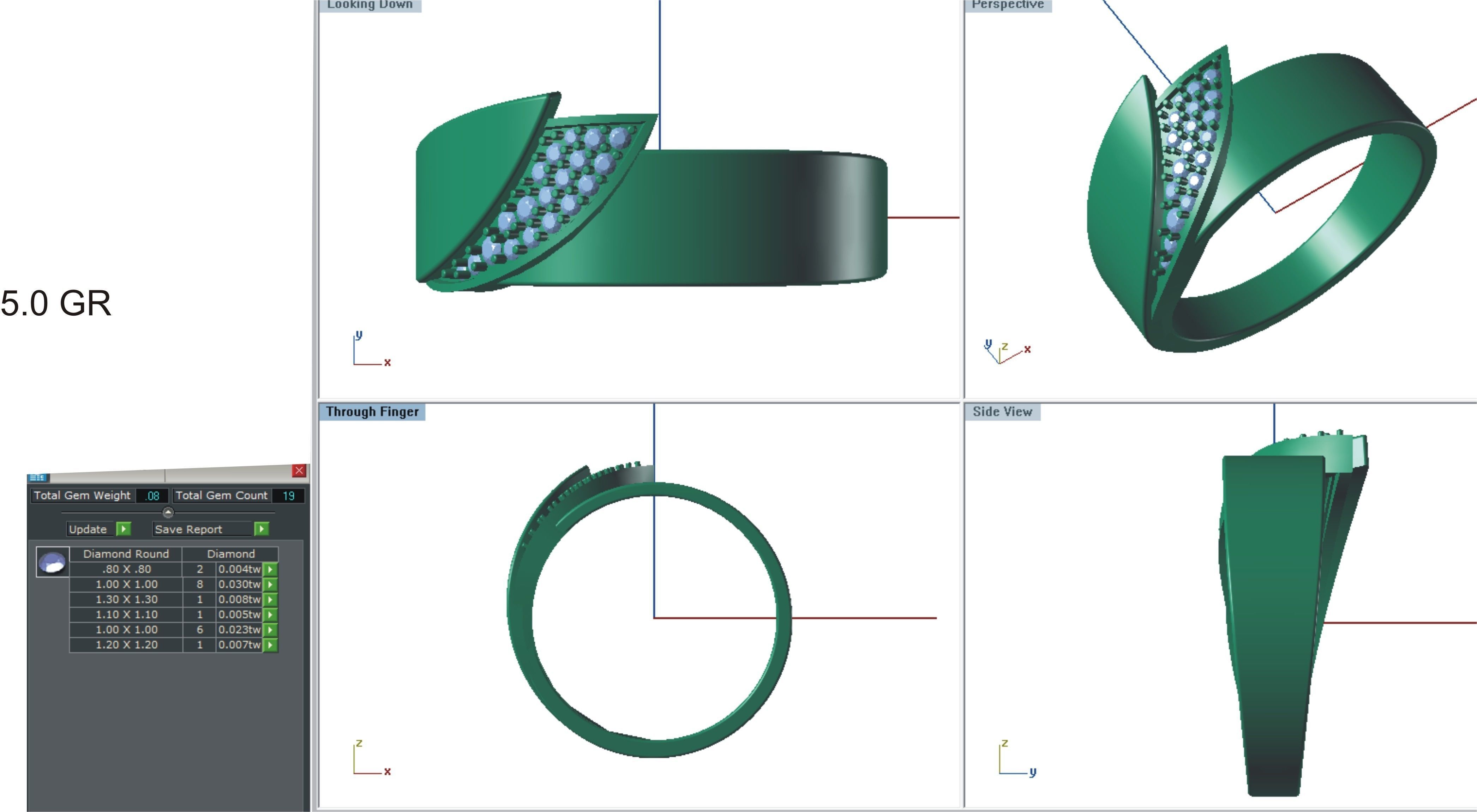 144 women ring 3dm stl bulk collection  3D print model_96