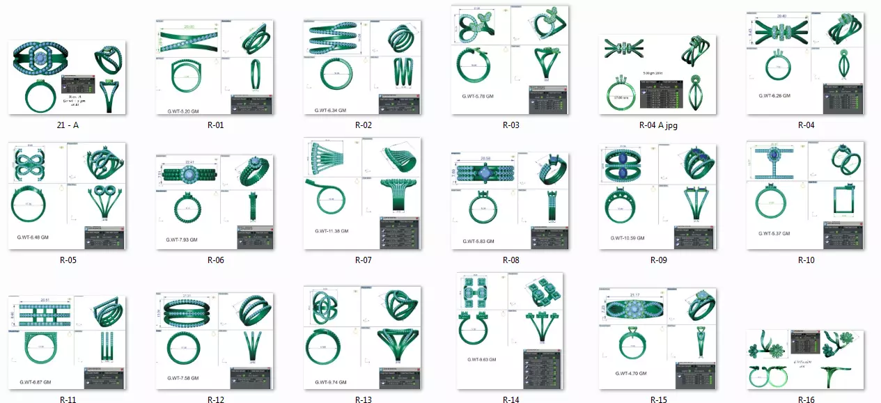 144 women ring 3dm stl bulk collection  3D print model_0