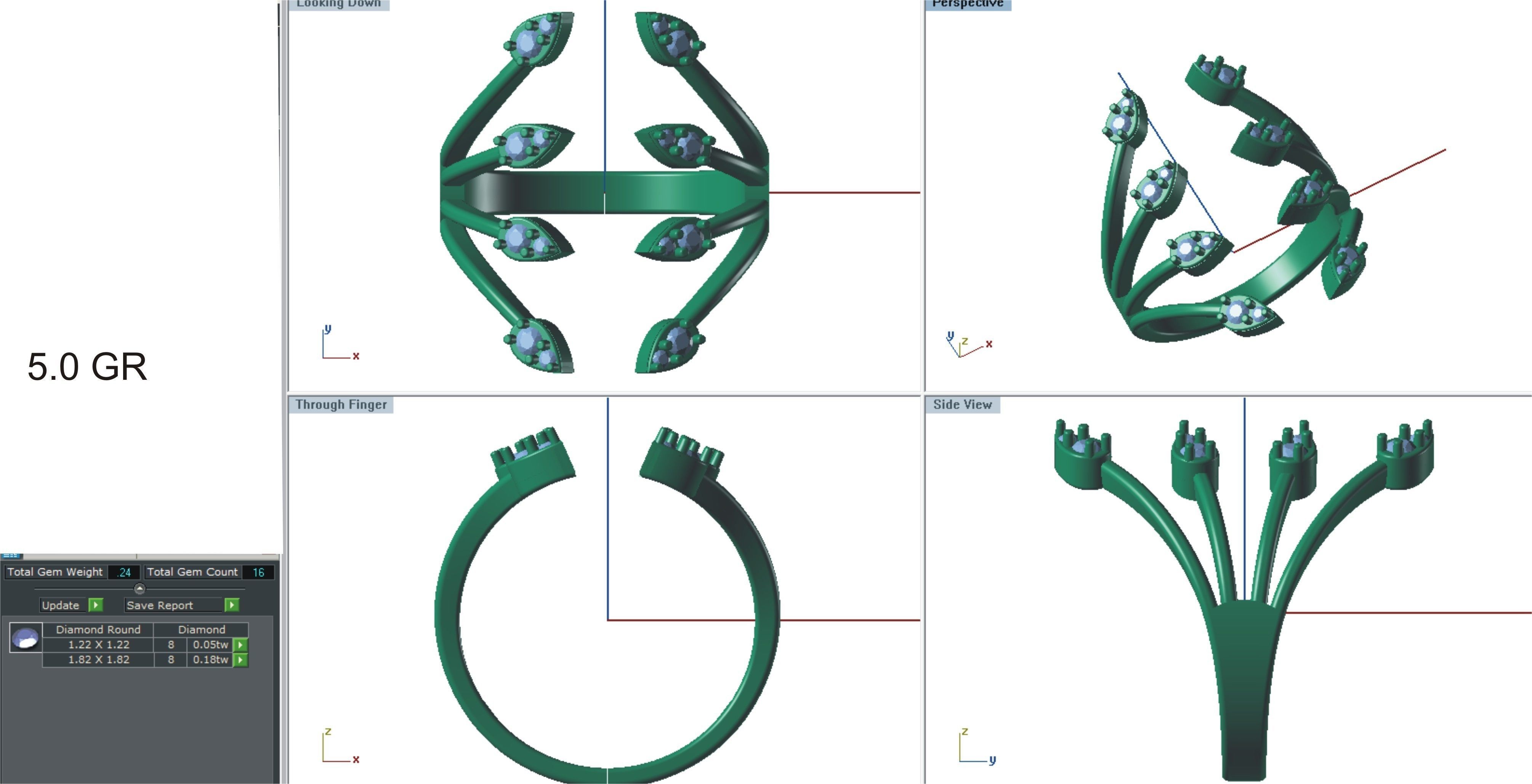 144 women ring 3dm stl bulk collection  3D print model_90
