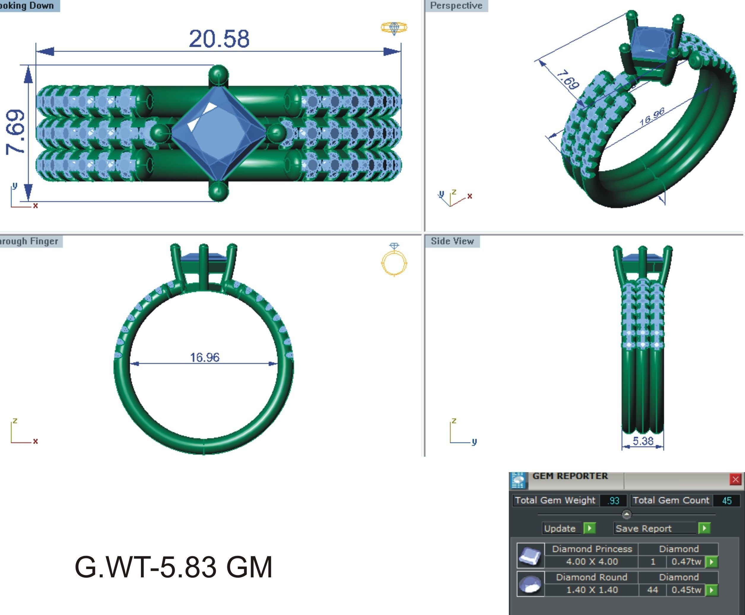 144 women ring 3dm stl bulk collection  3D print model_79