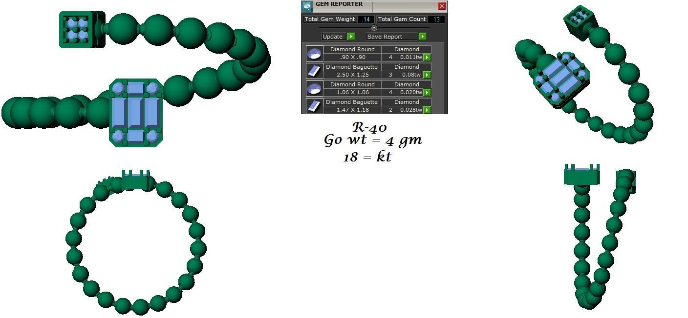 144 women ring 3dm stl bulk collection  3D print model_41