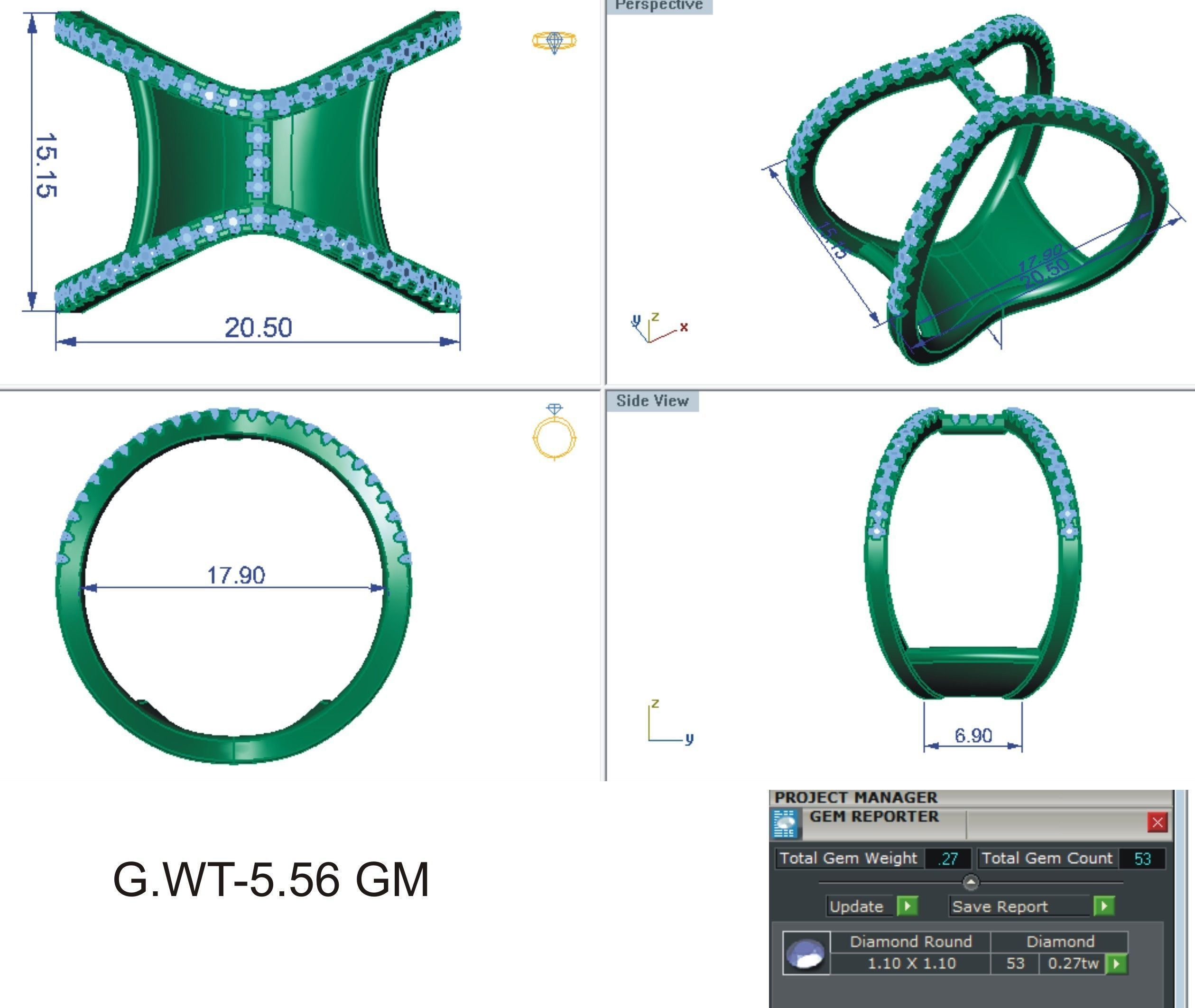 144 women ring 3dm stl bulk collection  3D print model_88