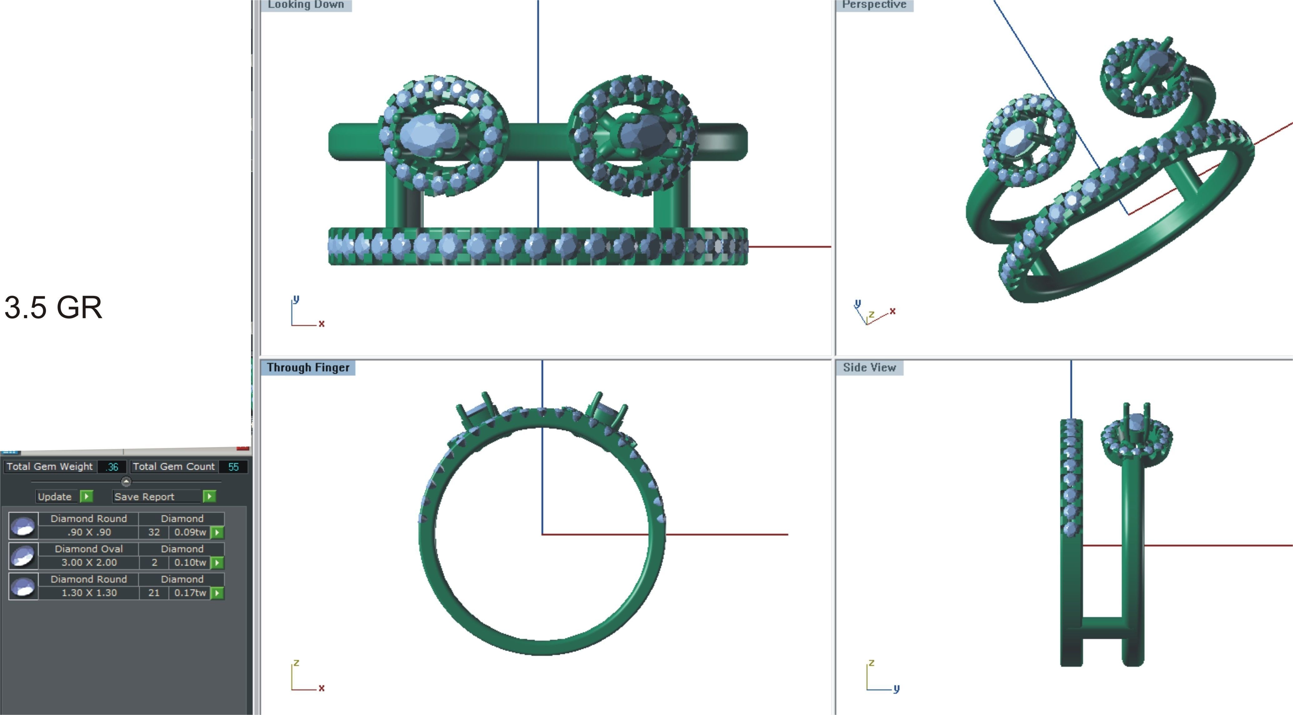 144 women ring 3dm stl bulk collection  3D print model_106
