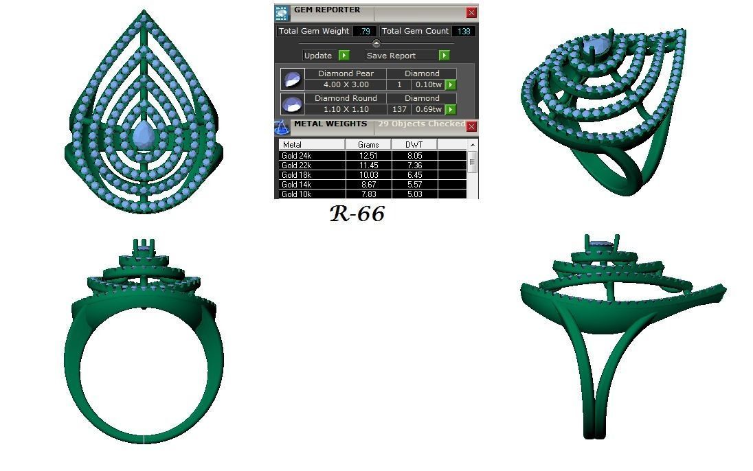 144 women ring 3dm stl bulk collection  3D print model_67