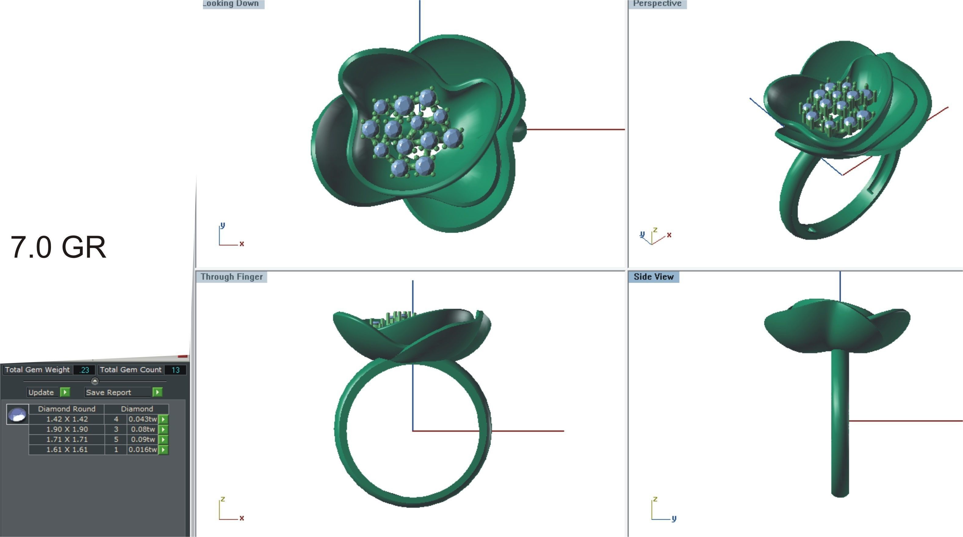 144 women ring 3dm stl bulk collection  3D print model_108