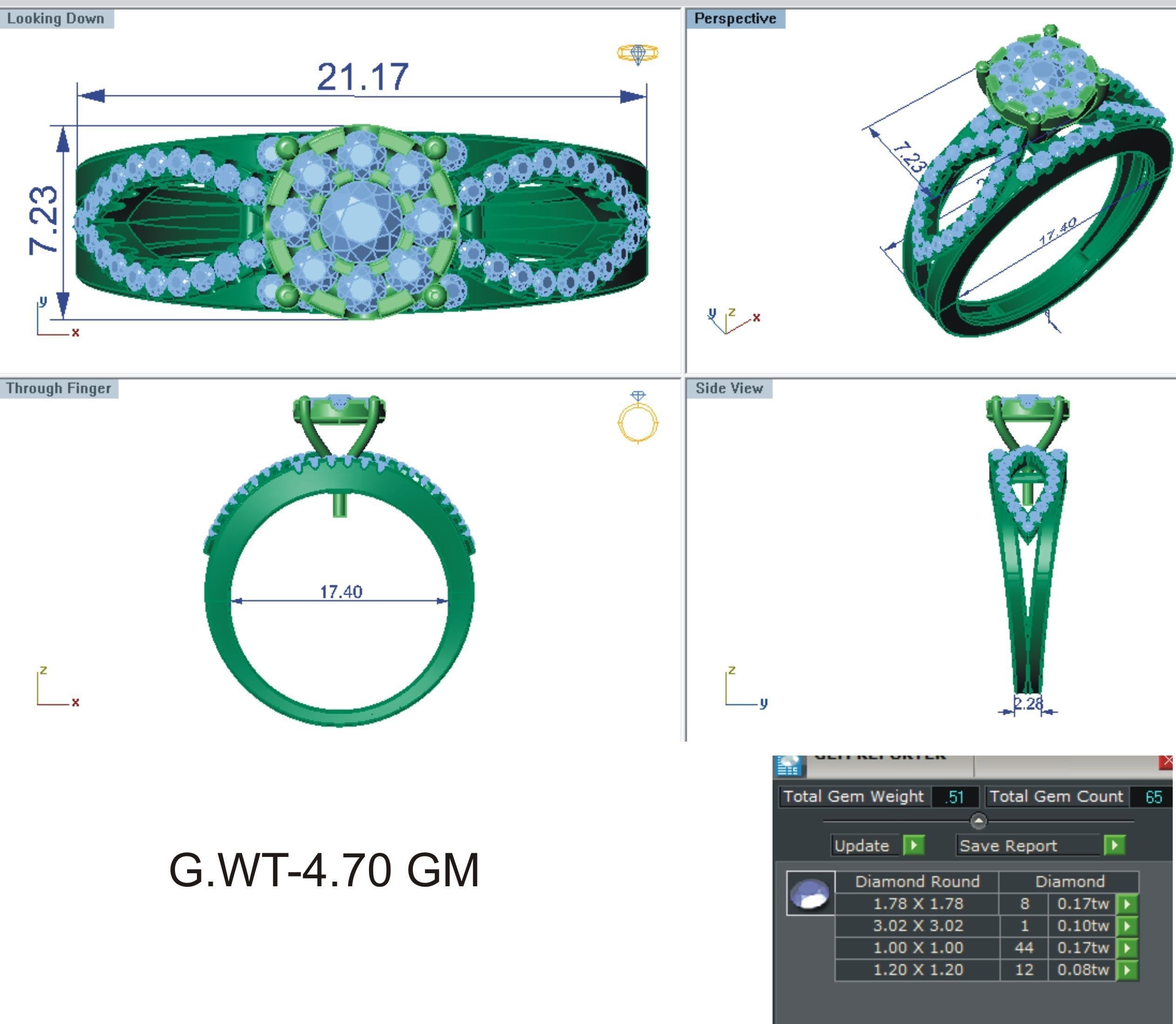 144 women ring 3dm stl bulk collection  3D print model_85