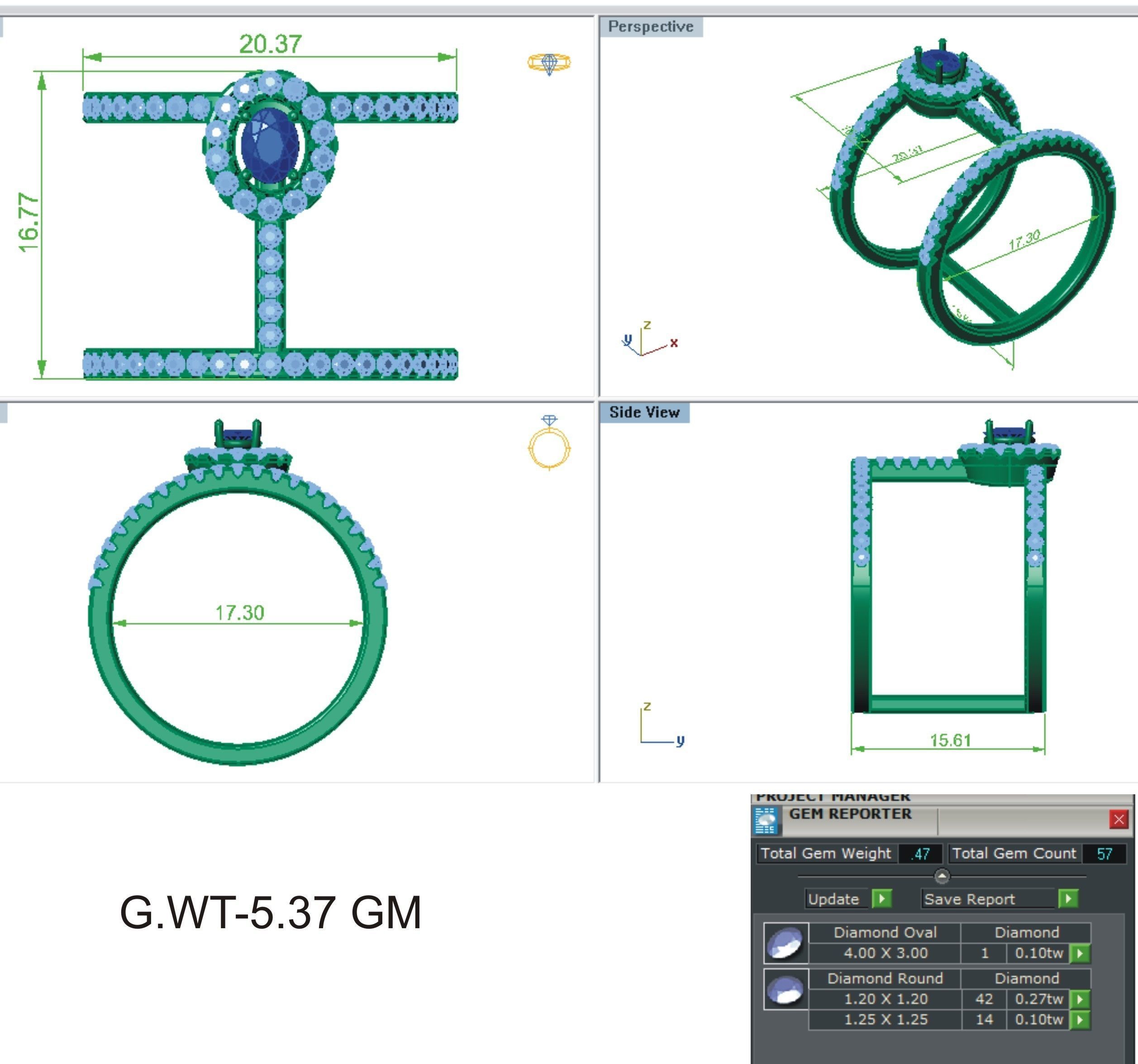 144 women ring 3dm stl bulk collection  3D print model_81