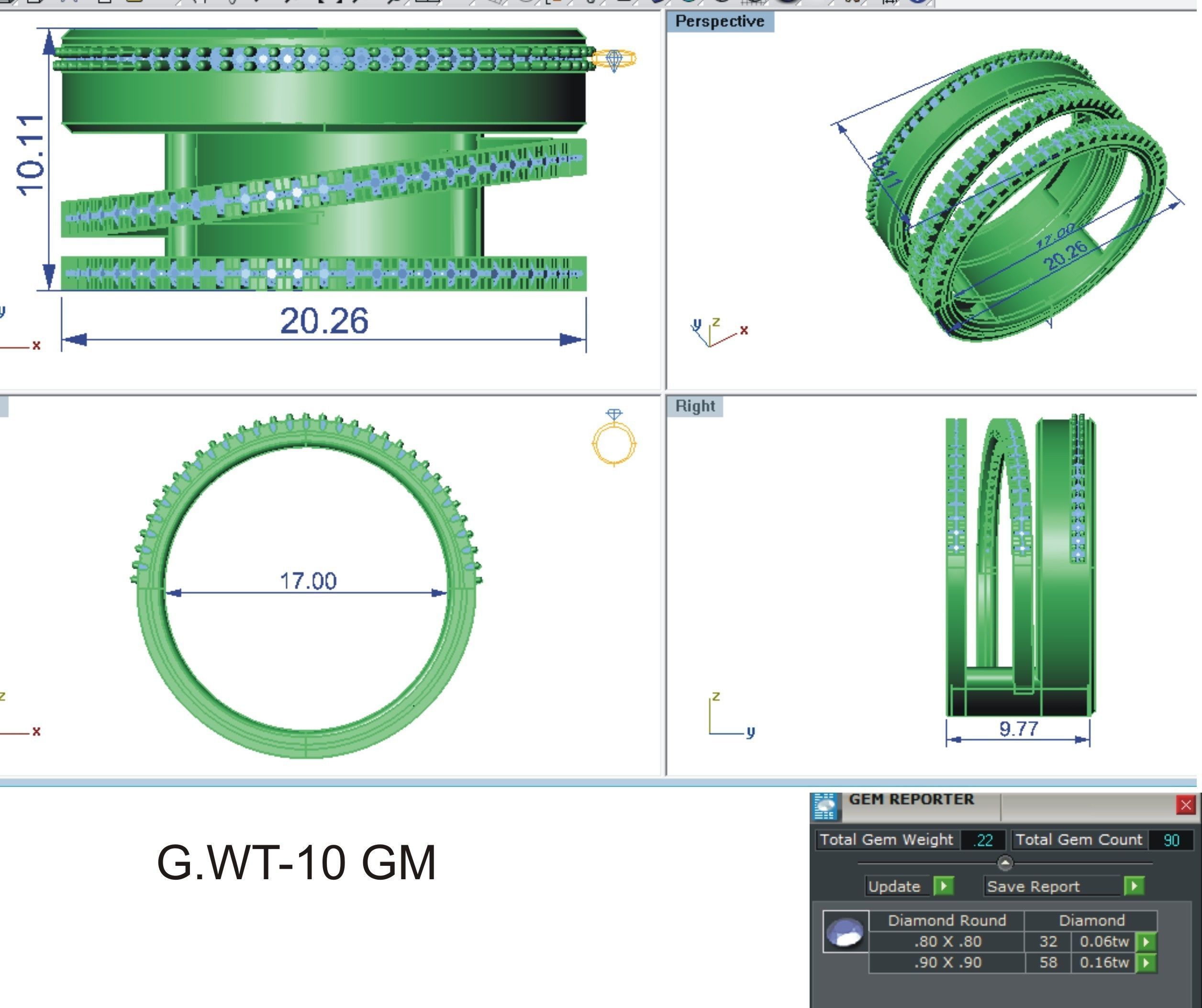 144 women ring 3dm stl bulk collection  3D print model_91