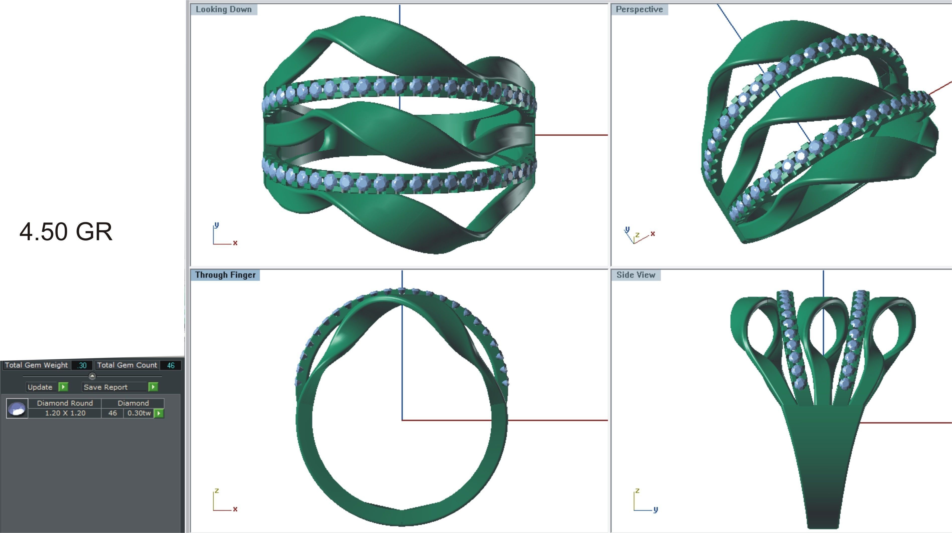 144 women ring 3dm stl bulk collection  3D print model_113