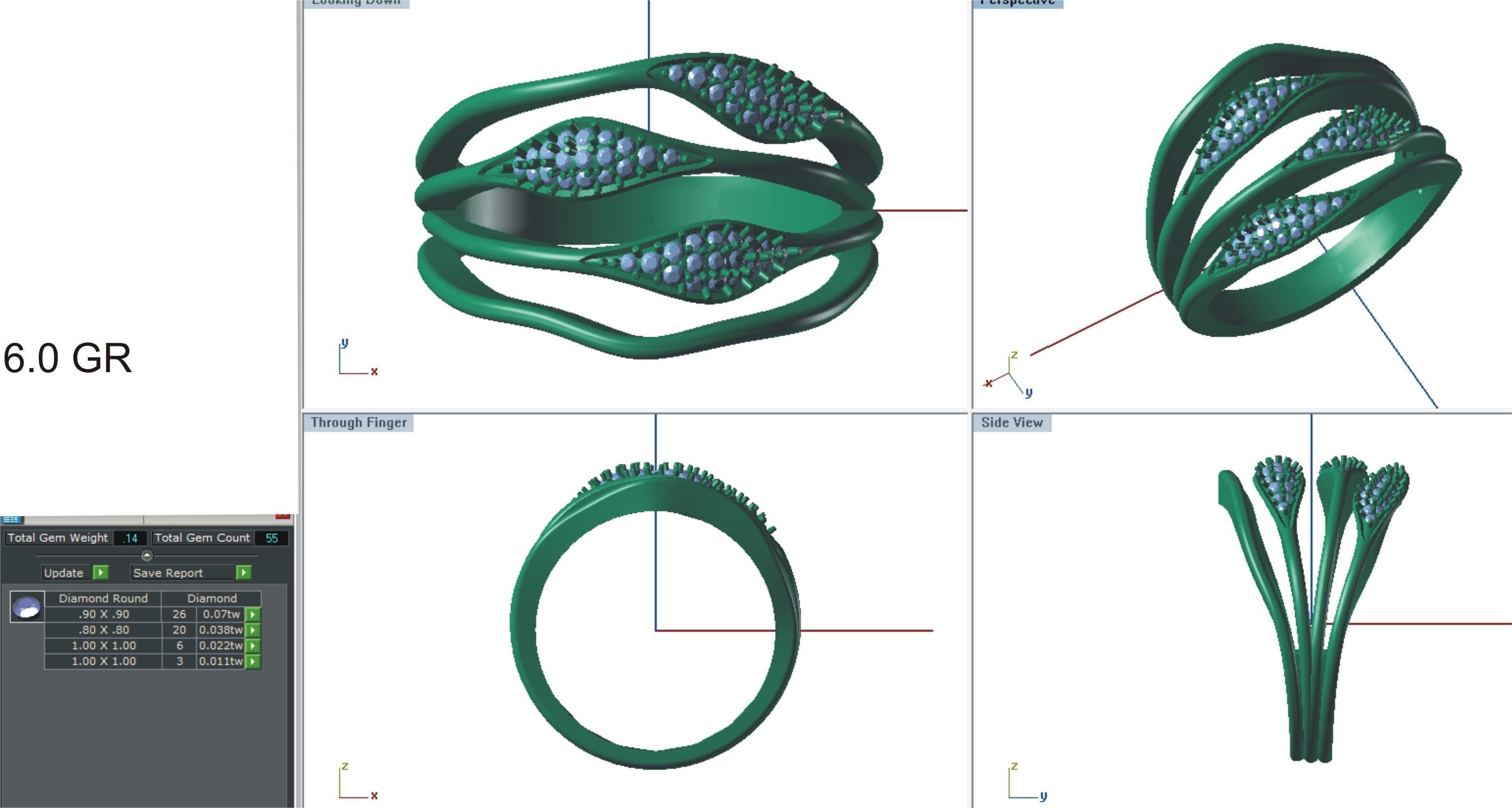 144 women ring 3dm stl bulk collection  3D print model_107