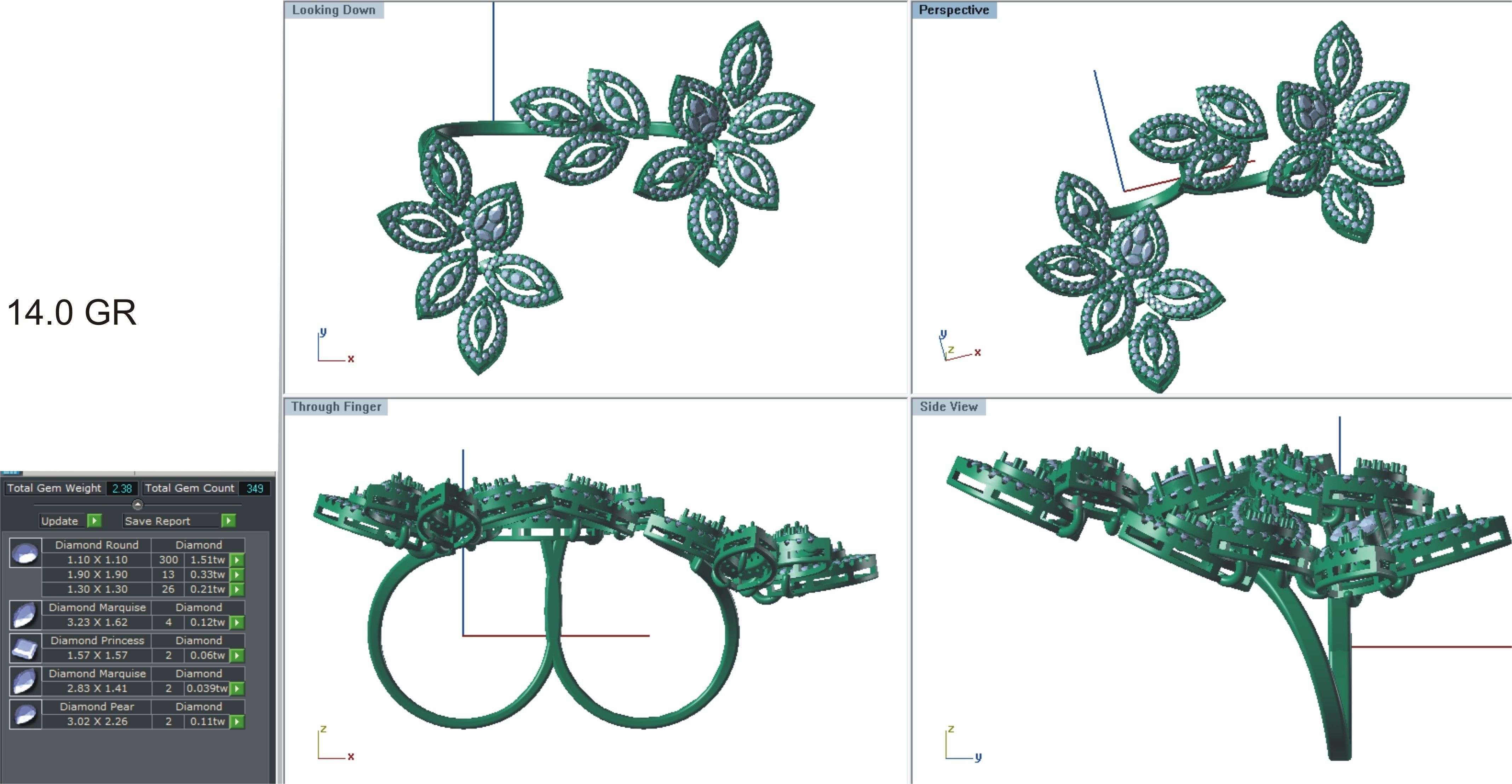 144 women ring 3dm stl bulk collection  3D print model_103