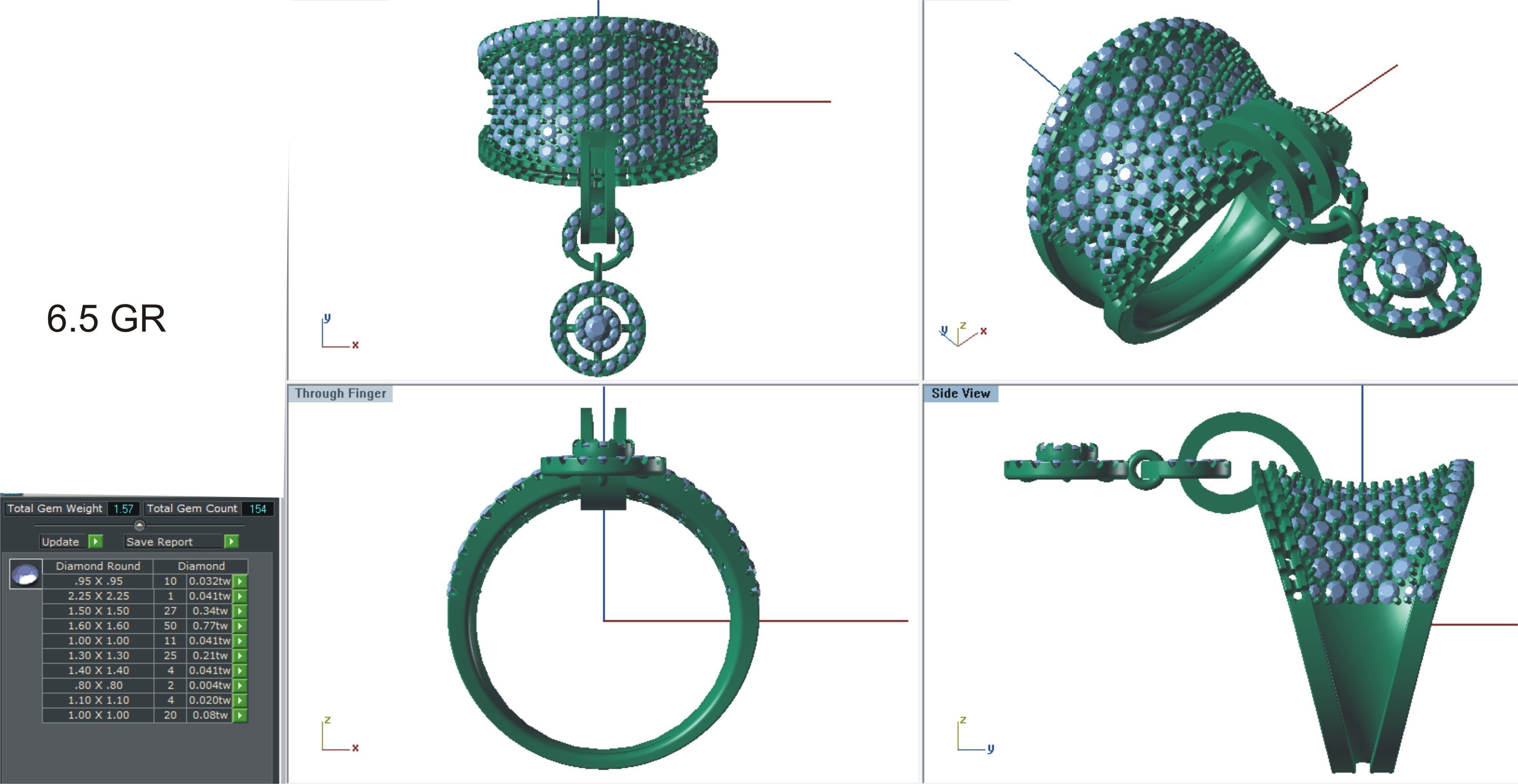 144 women ring 3dm stl bulk collection  3D print model_100
