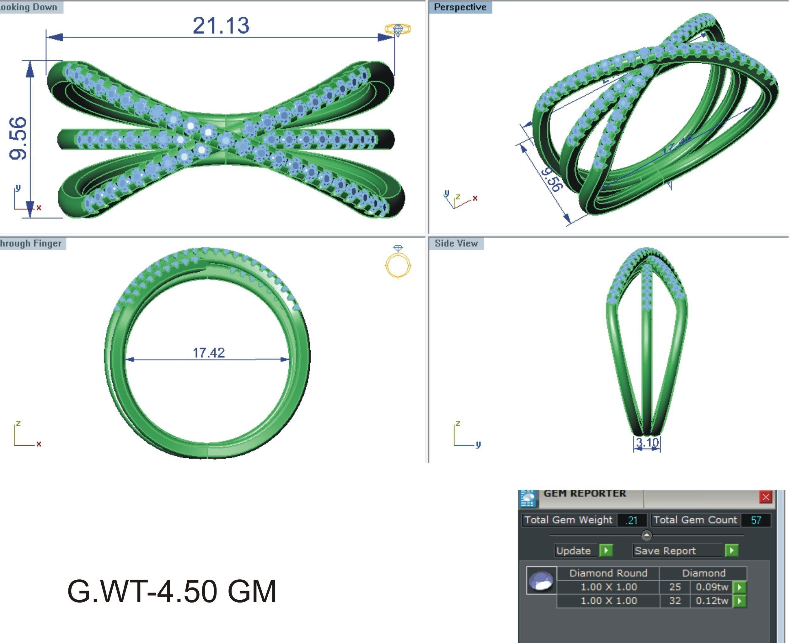 144 women ring 3dm stl bulk collection  3D print model_84