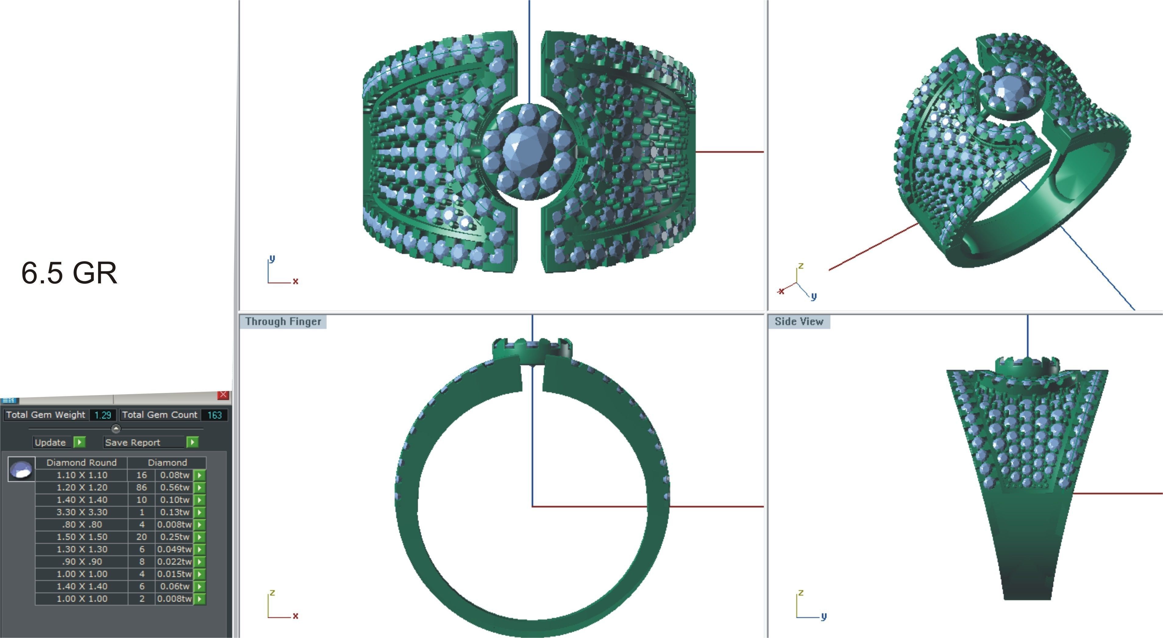 144 women ring 3dm stl bulk collection  3D print model_97