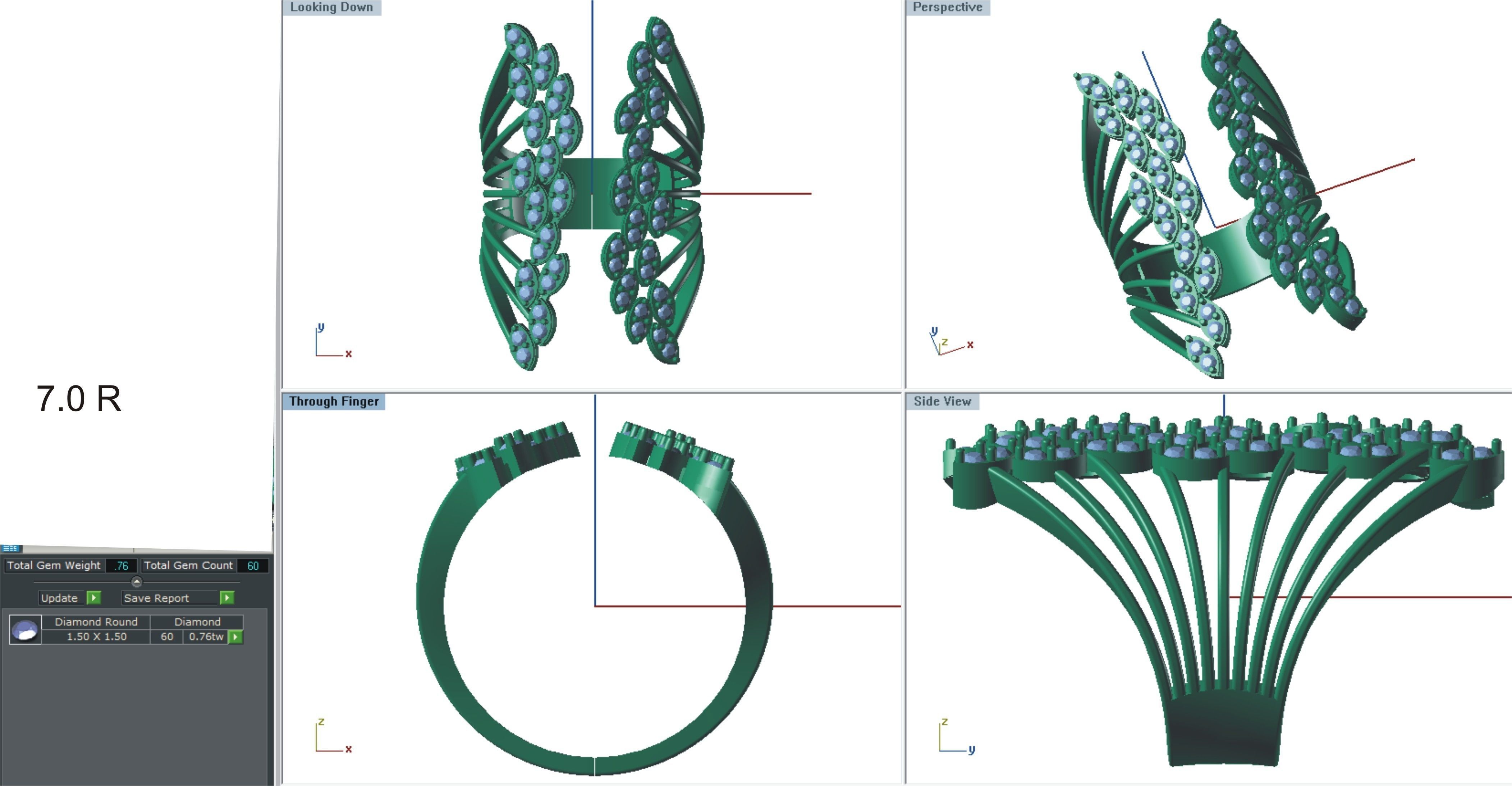 144 women ring 3dm stl bulk collection  3D print model_98
