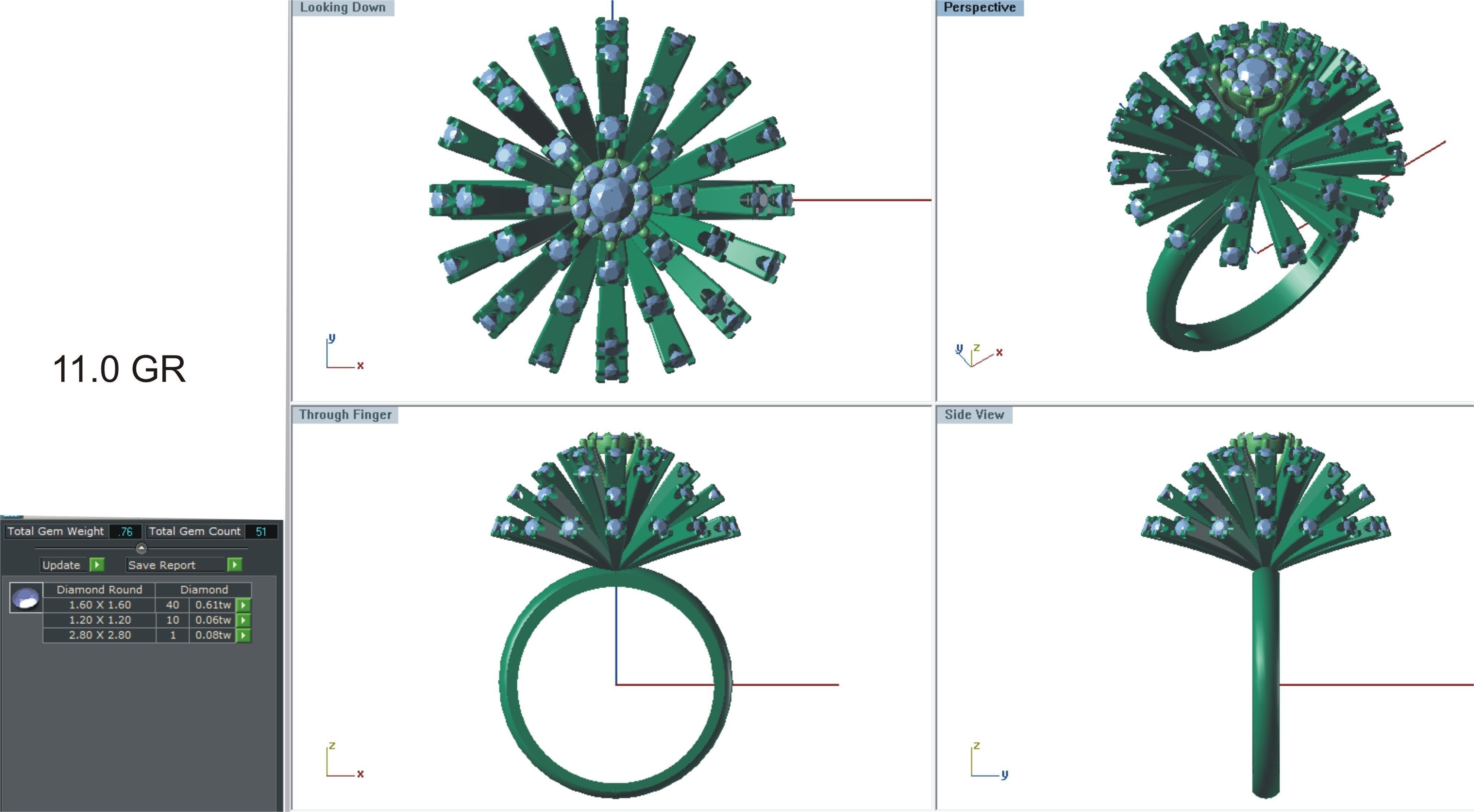 144 women ring 3dm stl bulk collection  3D print model_99